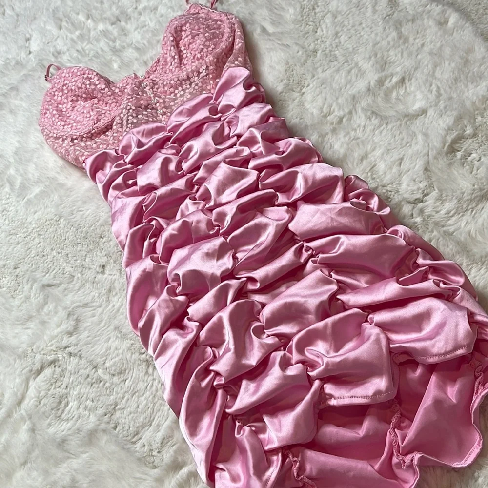 for love & lemons pink mini dress - SIZE: XS - Picture 1 of 4